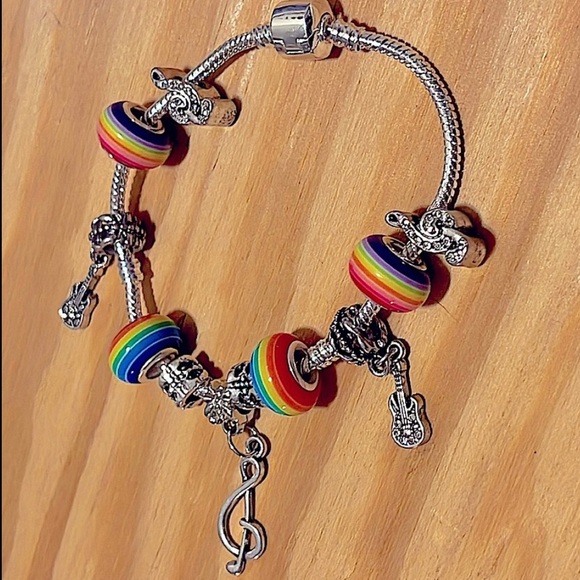 Pandora Jewelry - “Sweet🥁You🎸Rock🎼” Charm Bracelet (READ DESCRIPTION 4 MATERIALS)